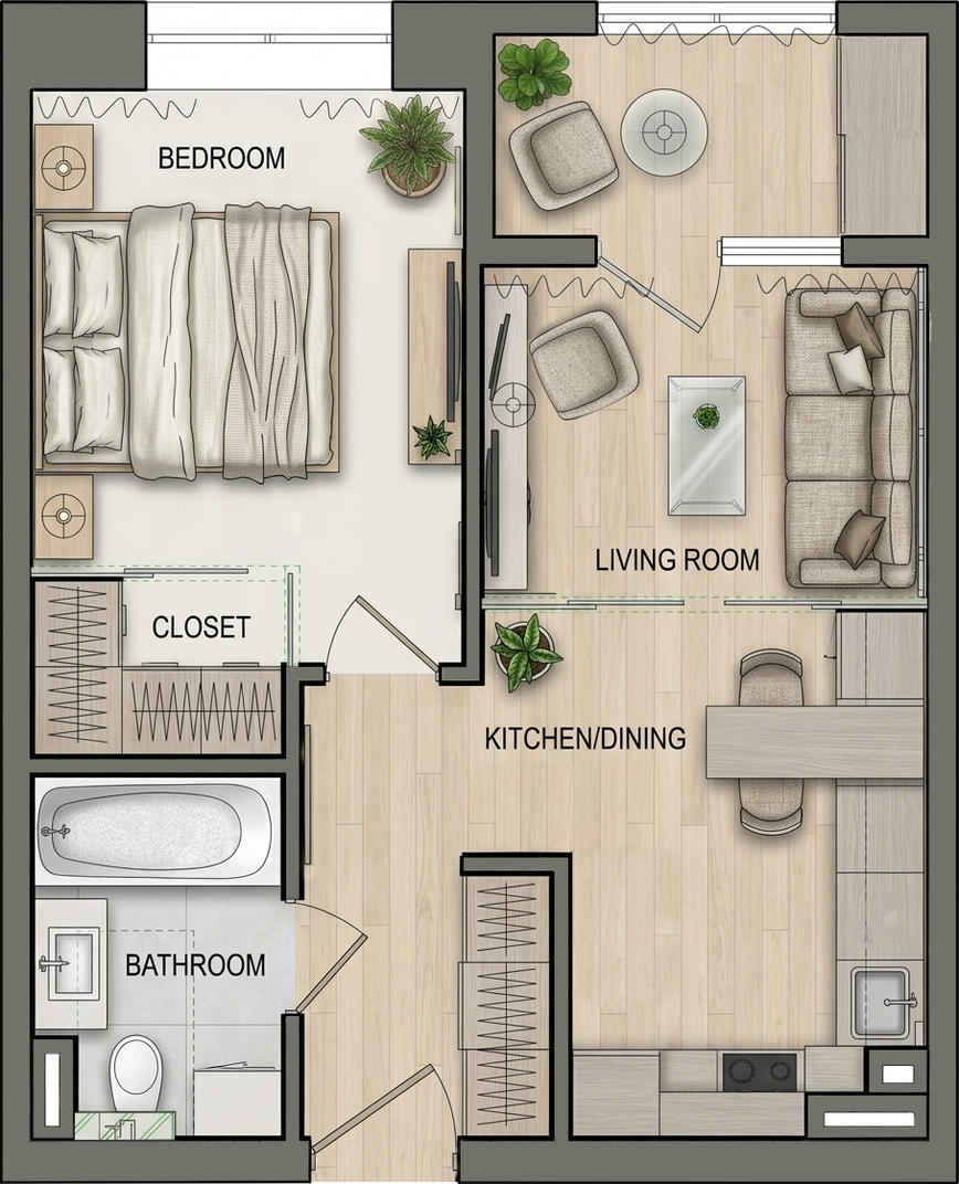 Kronstadt / 44.46 sq.m